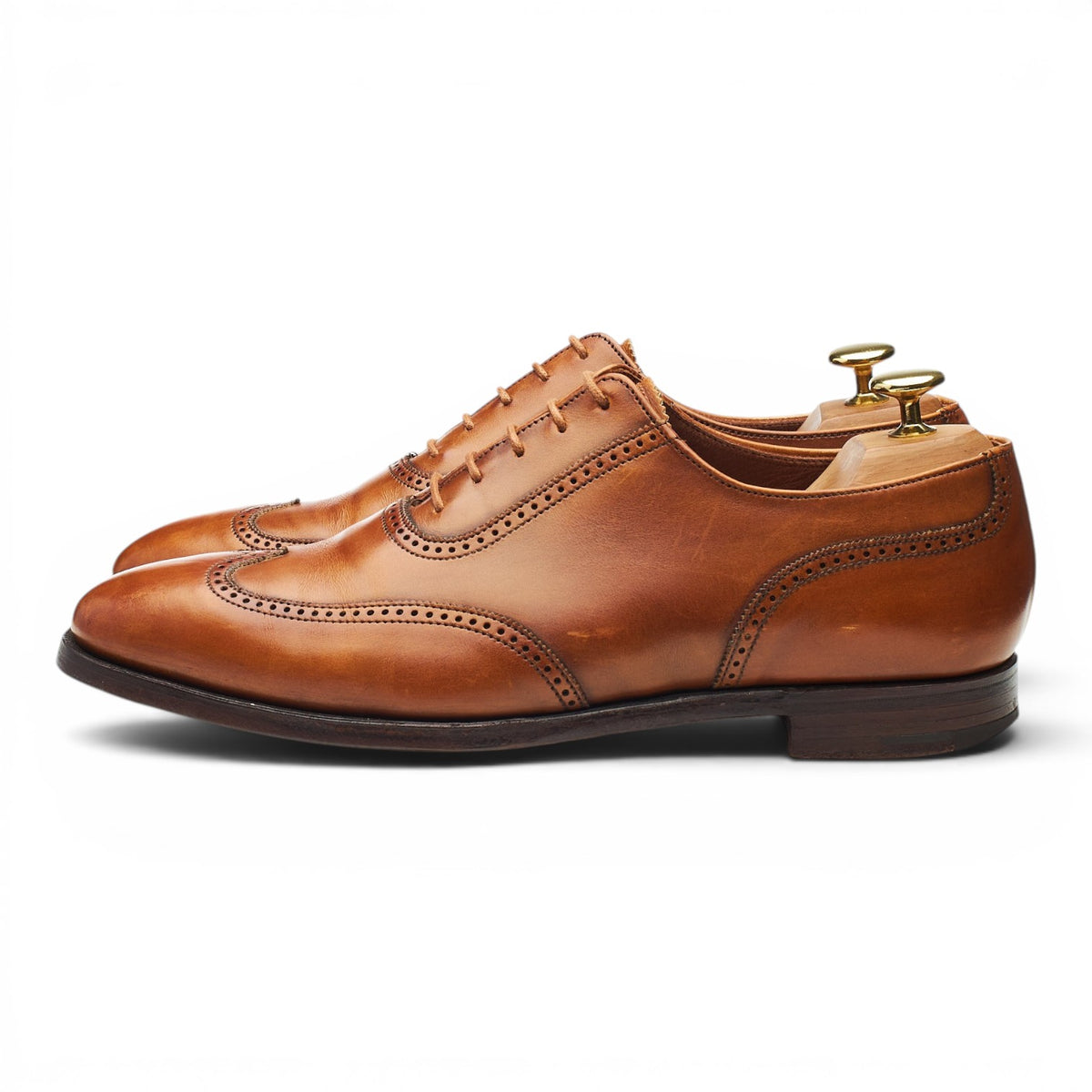 Tan Brown Leather Oxford Brogues UK 8 E