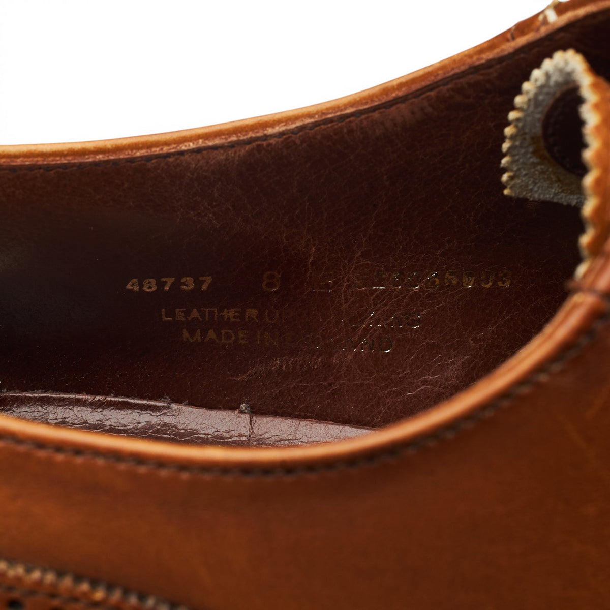 Tan Brown Leather Oxford Brogues UK 8 E