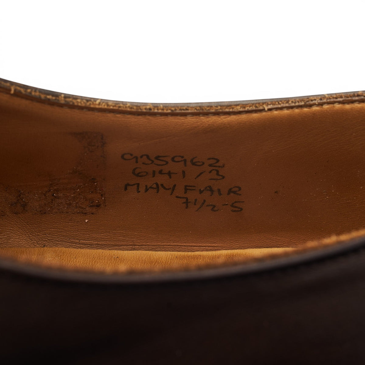 'Mayfair' Dark Brown Leather Monk Strap UK 7.5