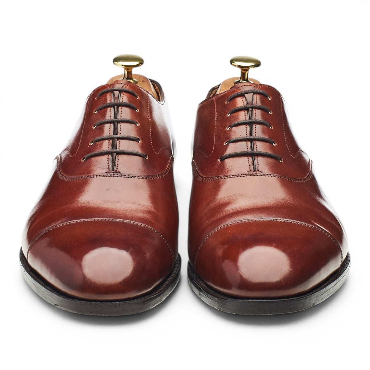 'Chelsea' Tan Brown Leather Oxford UK 8 E