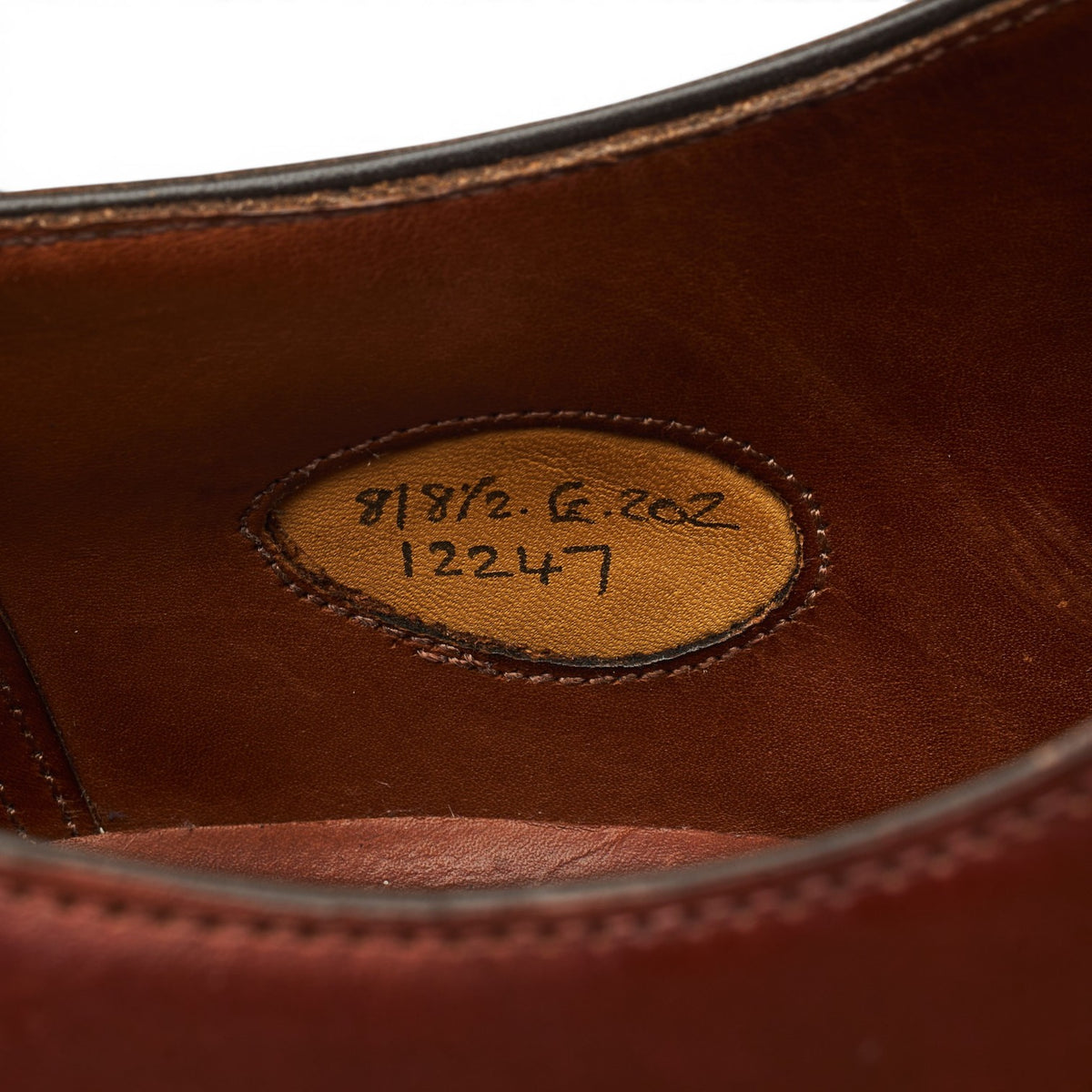 'Chelsea' Tan Brown Leather Oxford UK 8 E