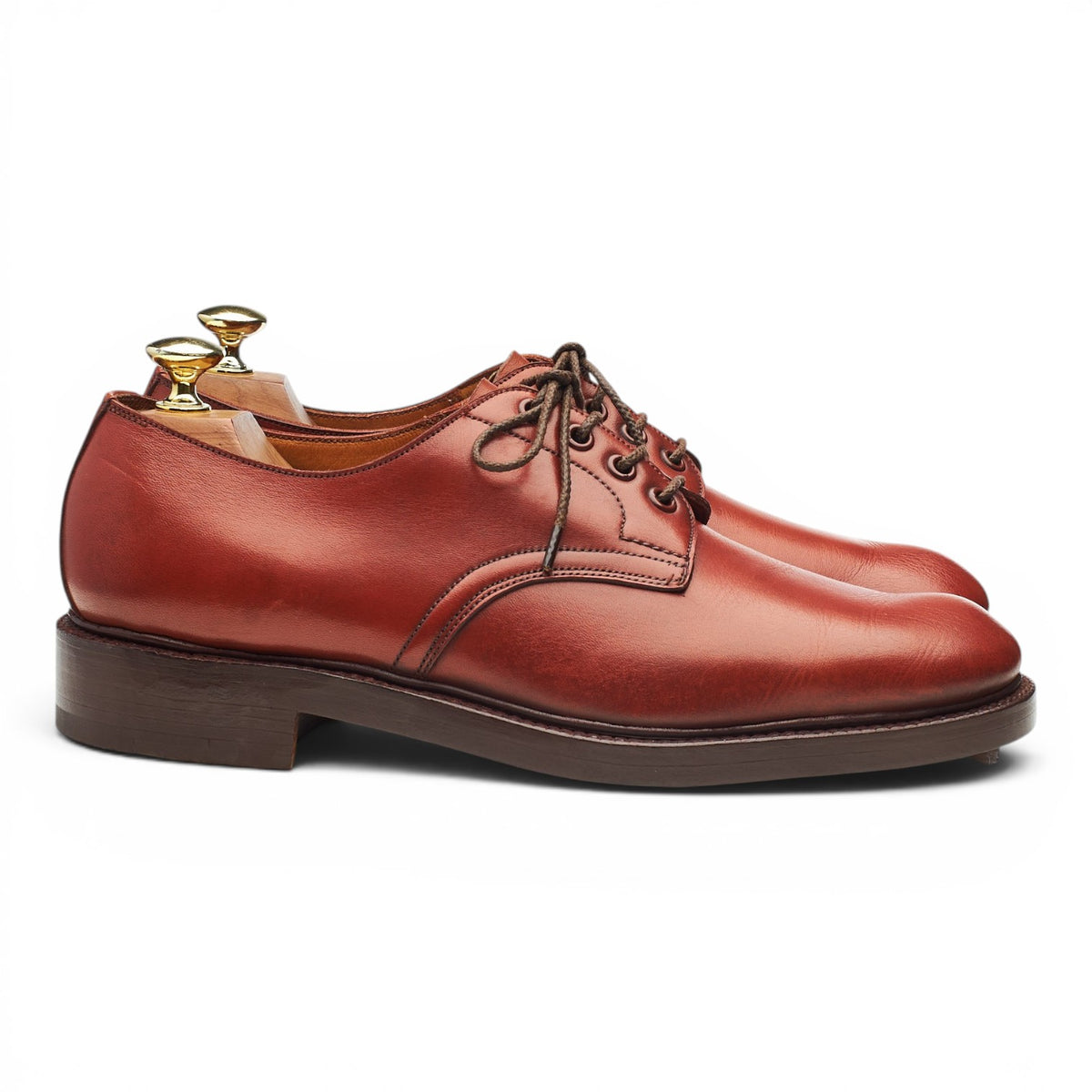 Tan Brown Leather Derby UK 7.5 E