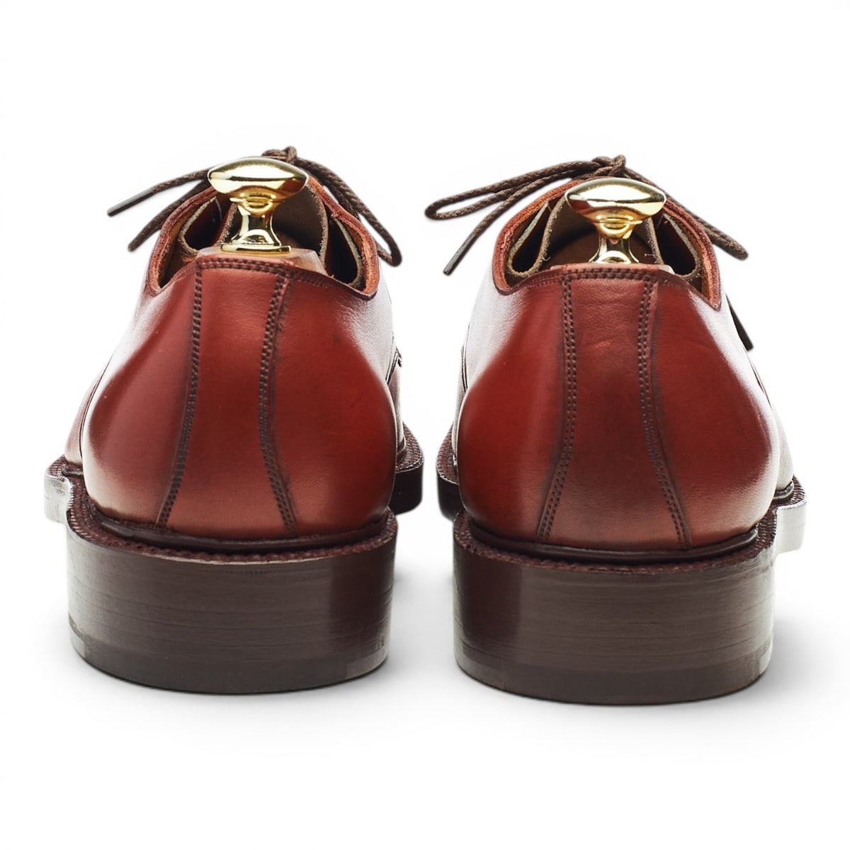 Tan Brown Leather Derby UK 7.5 E