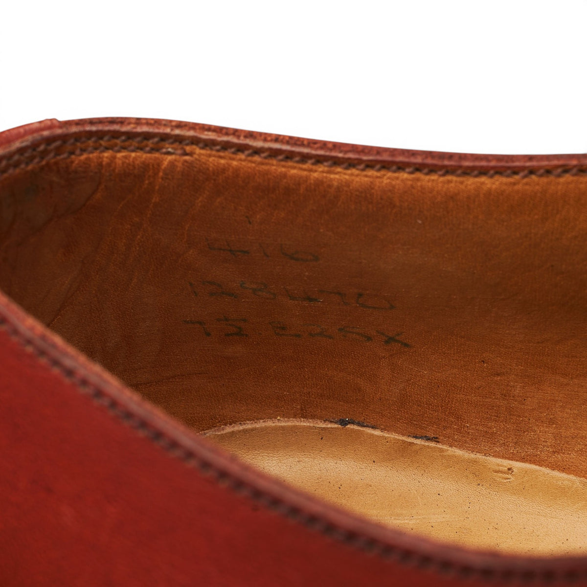 Tan Brown Leather Derby UK 7.5 E