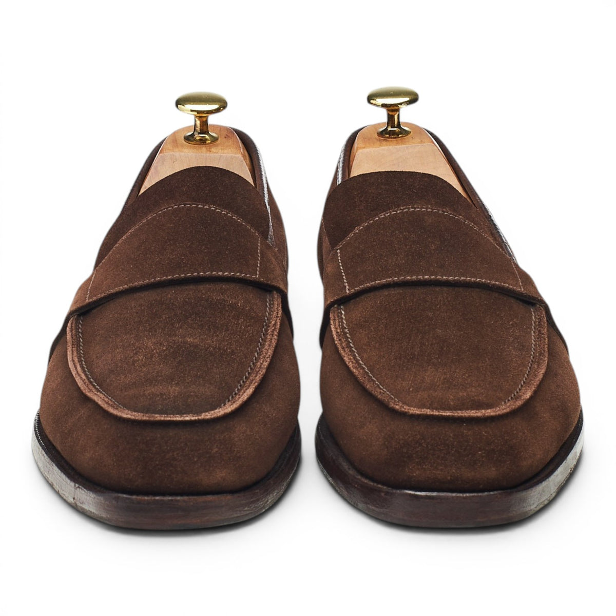 Dark Brown Suede Loafers UK 8.5 E