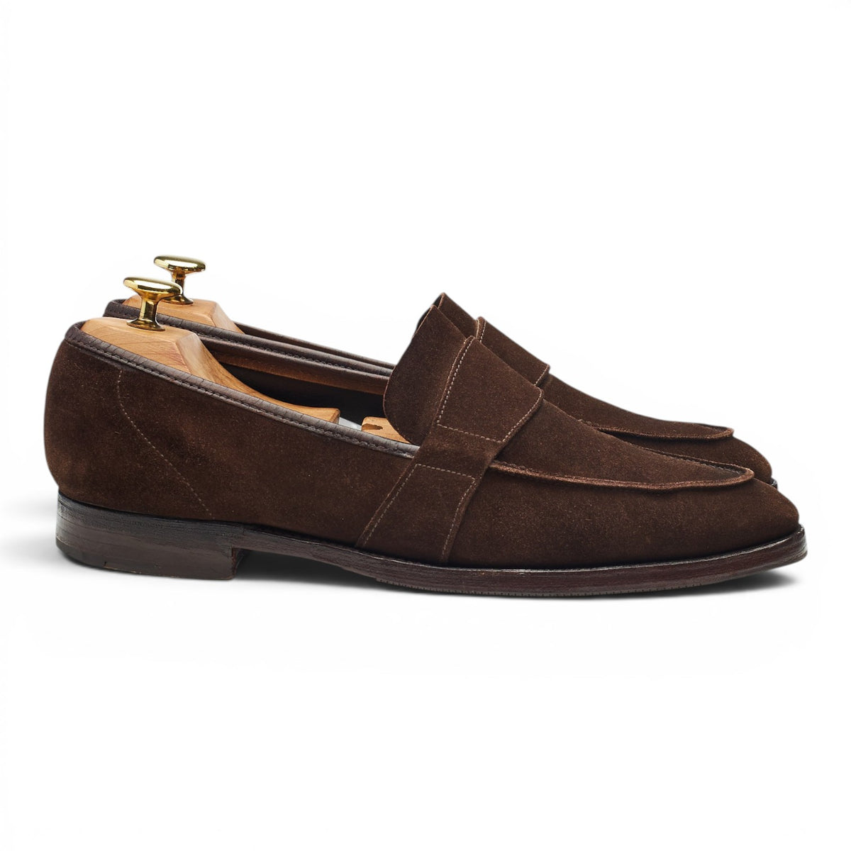 Dark Brown Suede Loafers UK 8.5 E