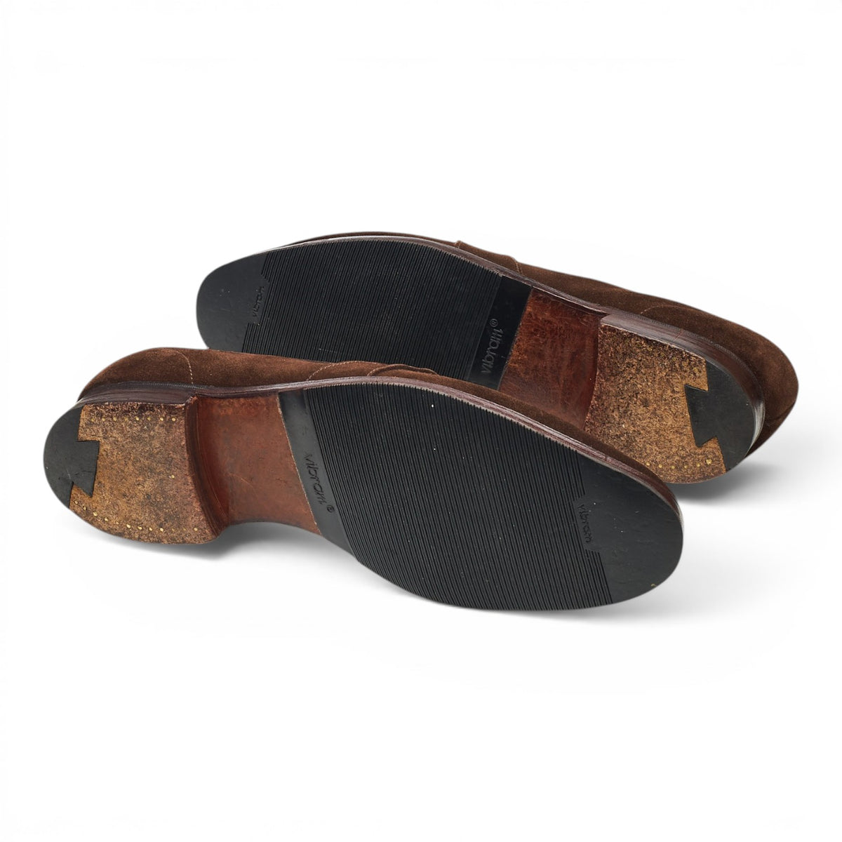 Dark Brown Suede Loafers UK 8.5 E