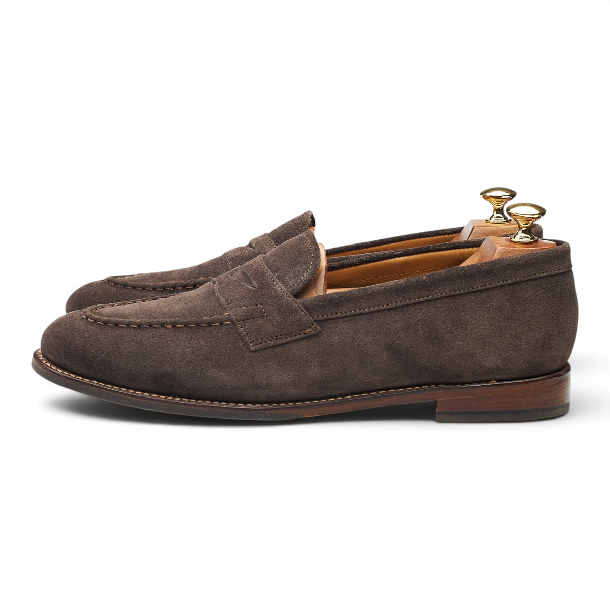 'Lloyd' Taupe Brown Suede Loafers UK 9.5 E