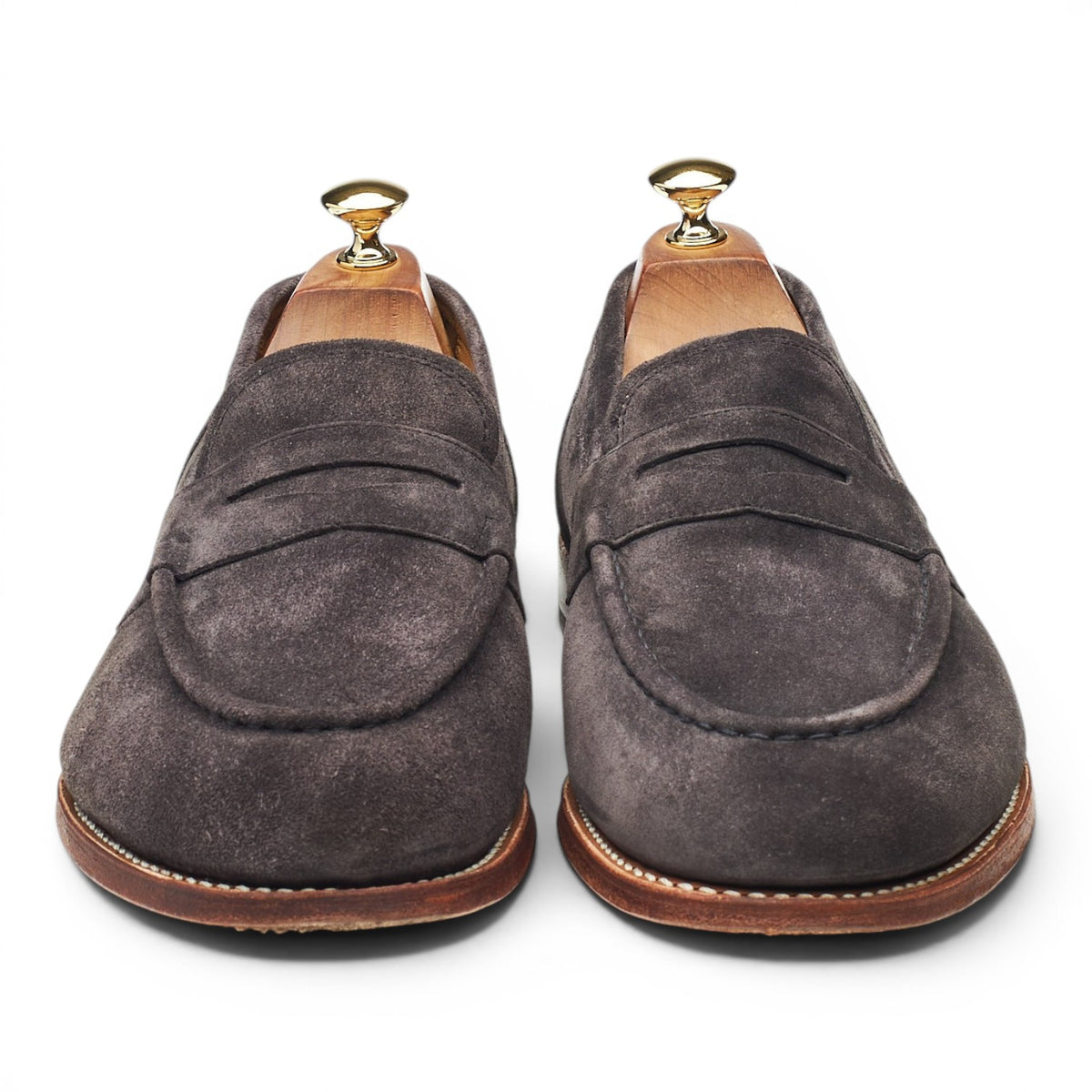 'Maxwell' Taupe Brown Suede Loafers UK 10 E