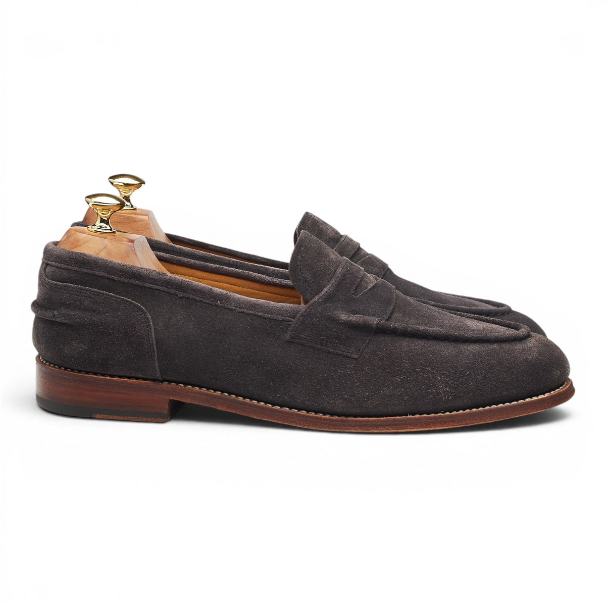 'Maxwell' Taupe Brown Suede Loafers UK 10 E