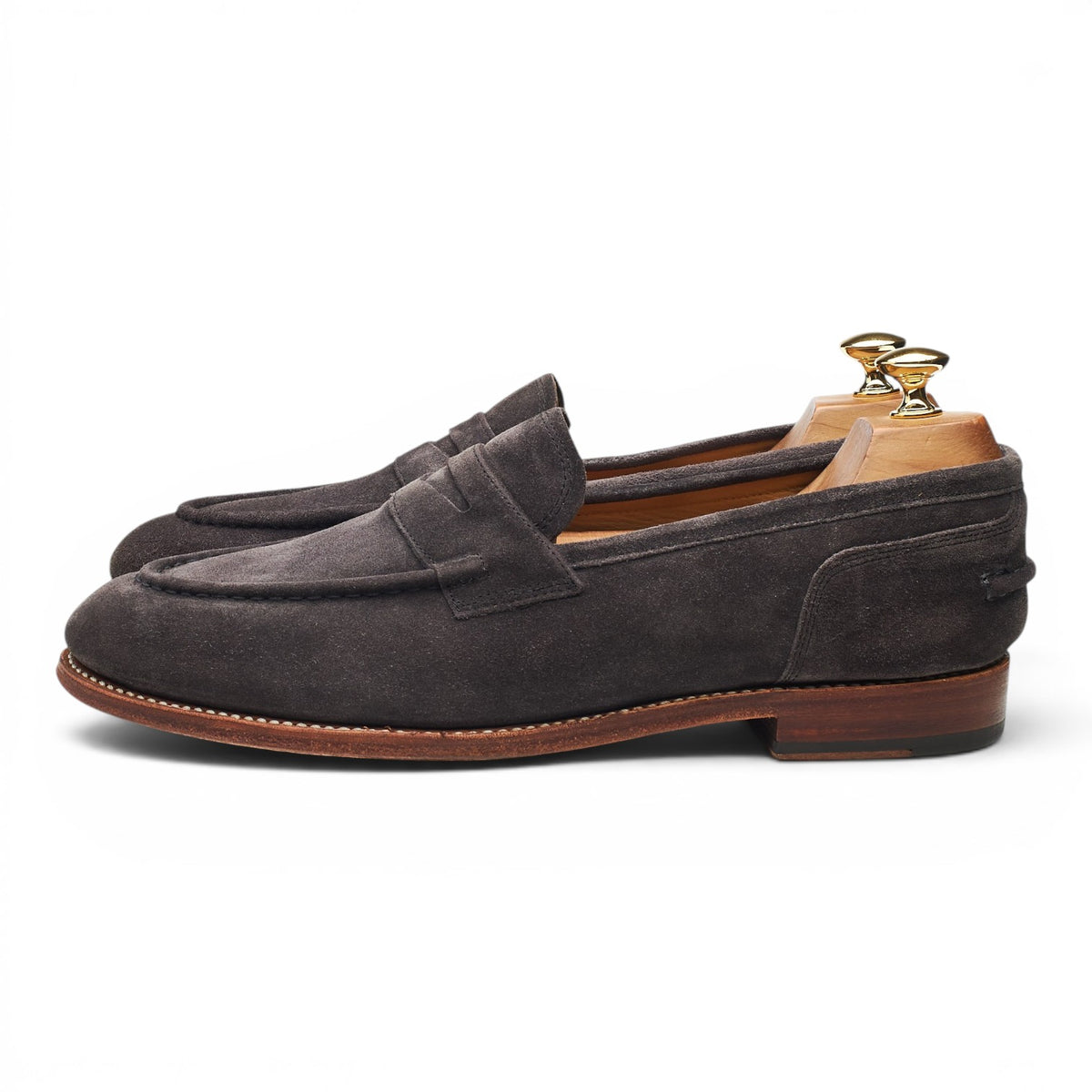 'Maxwell' Taupe Brown Suede Loafers UK 10 E