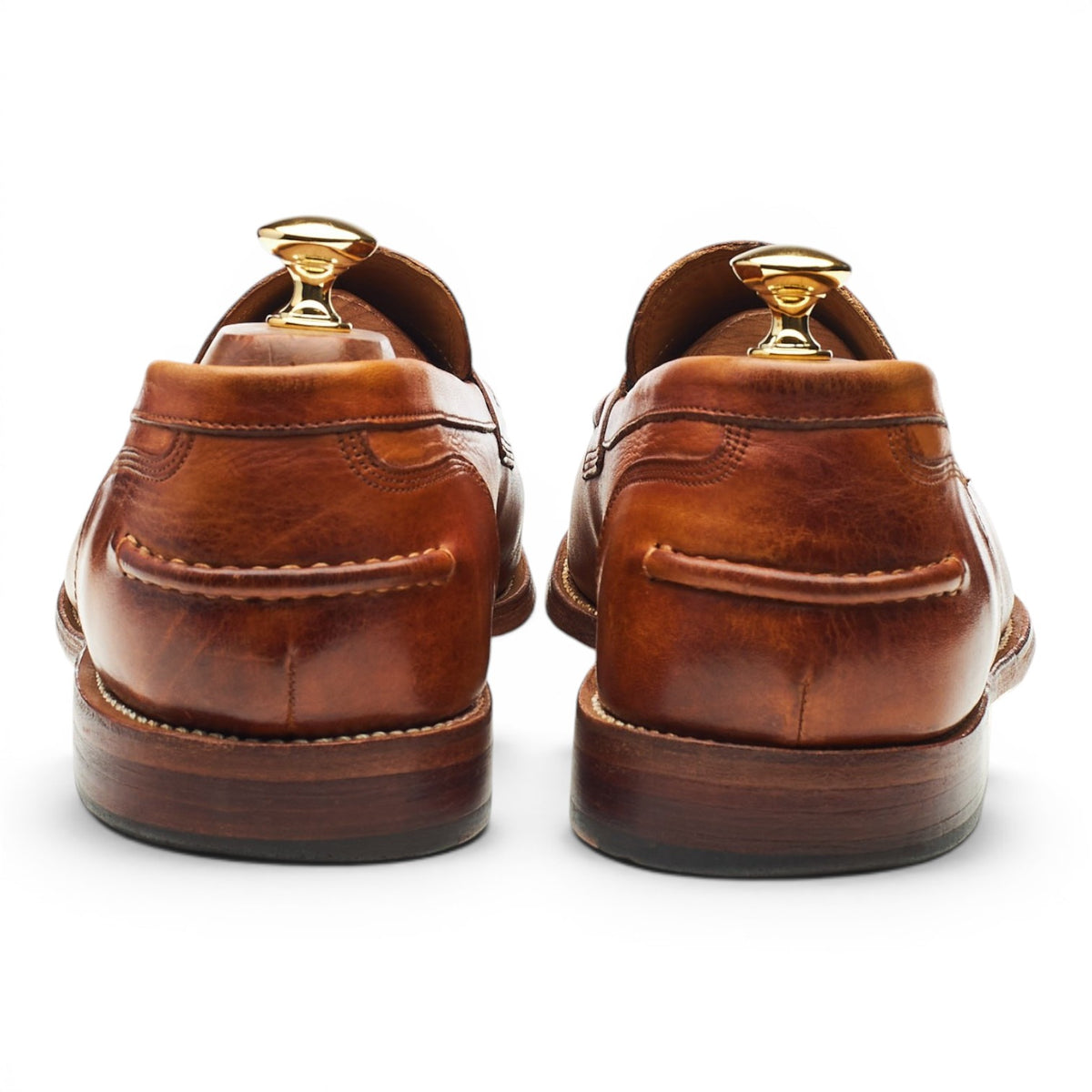 'Maxwell' Tan Brown Leather Loafers UK 10 E