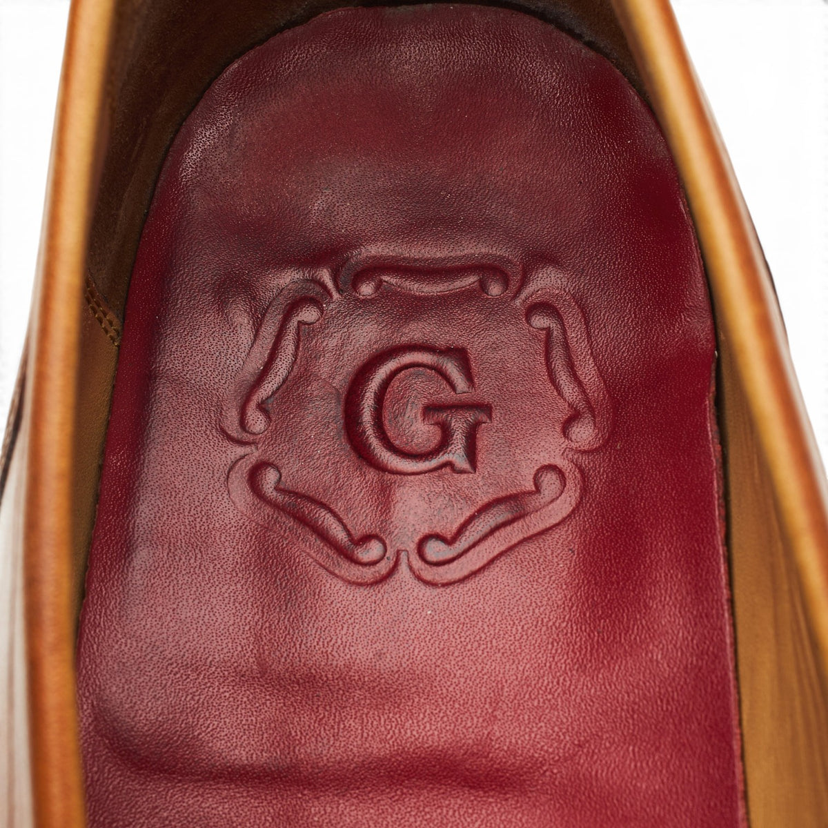 'Maxwell' Tan Brown Leather Loafers UK 10 E