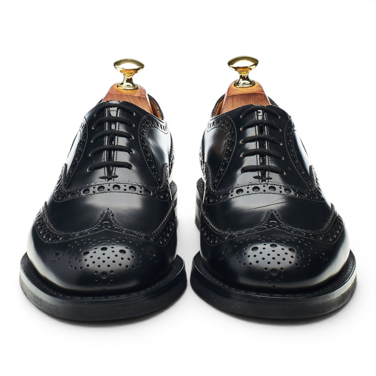 'Burwood' Black Leather Oxford Brogues UK 9 G