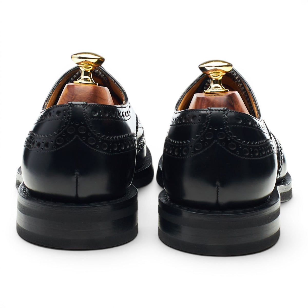 'Burwood' Black Leather Oxford Brogues UK 9 G