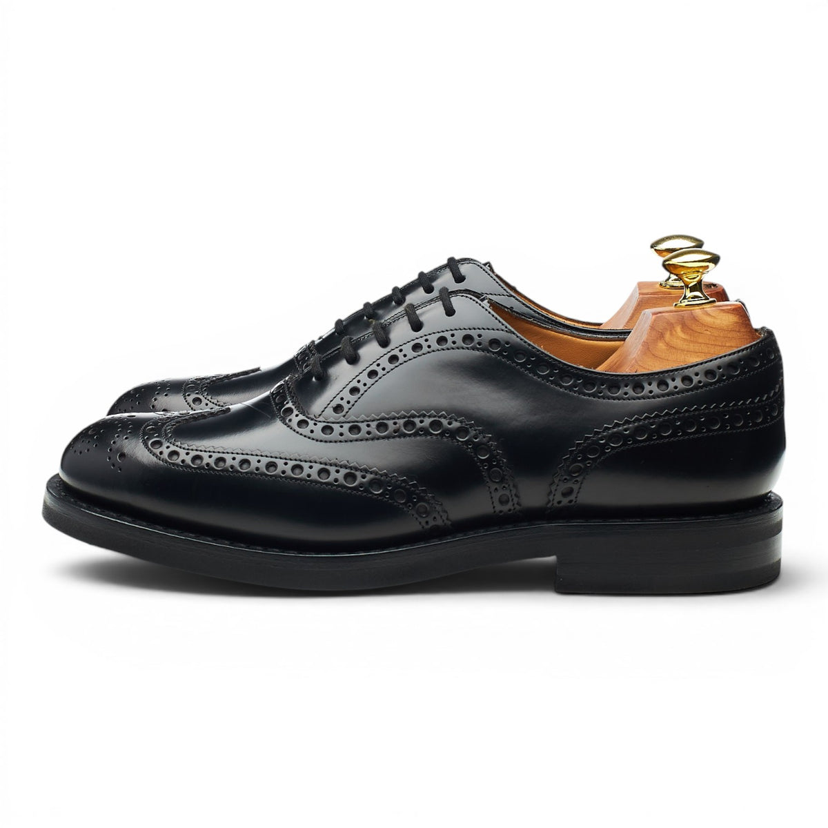 'Burwood' Black Leather Oxford Brogues UK 9 G