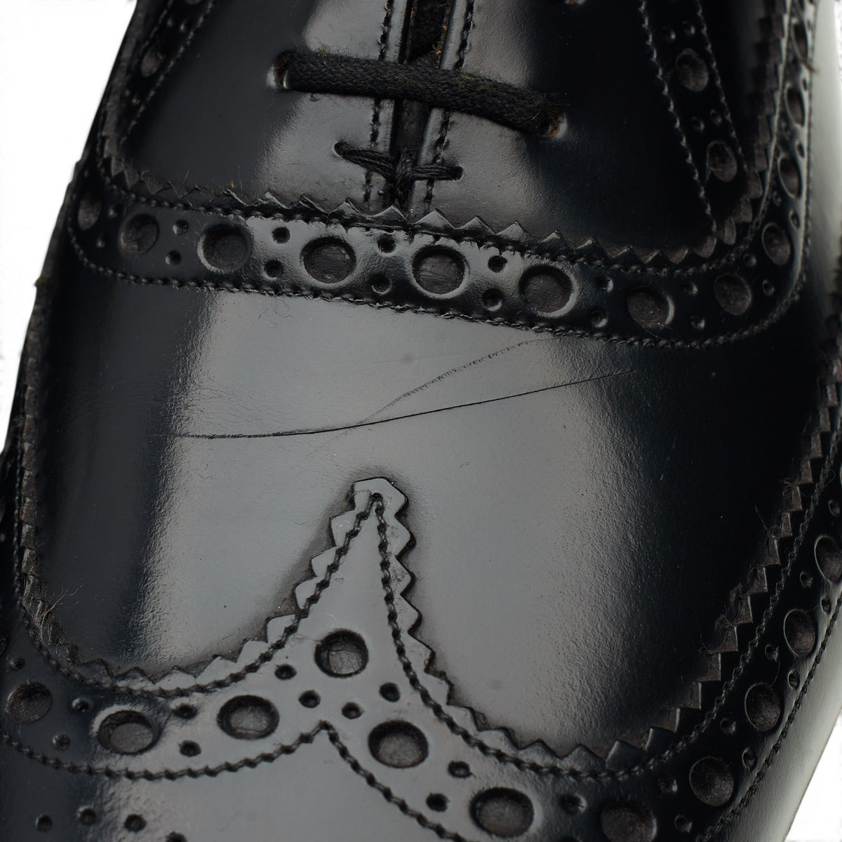 'Burwood' Black Leather Oxford Brogues UK 9 G