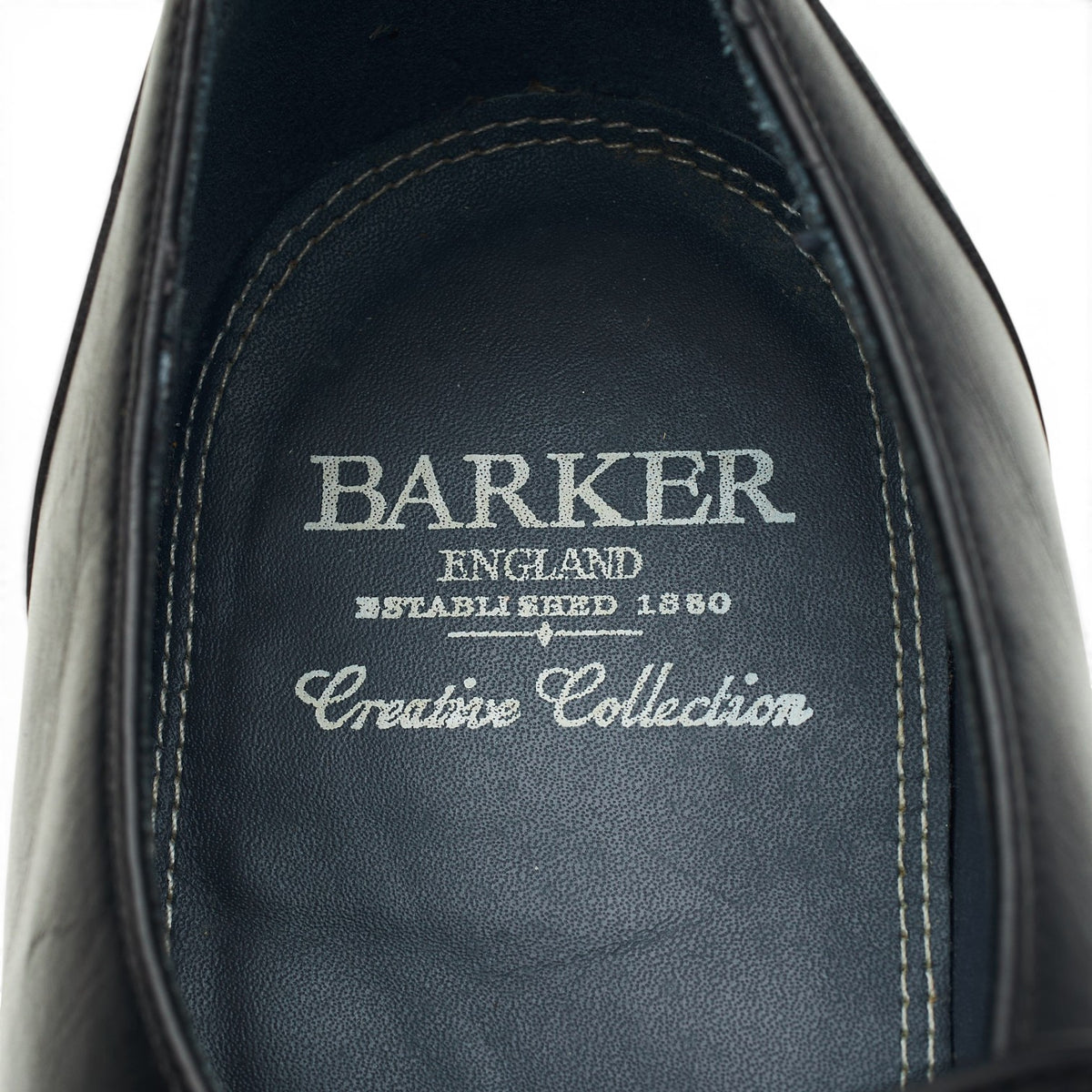 'Bourne' Black Leather Slip On Loafers UK 10 F
