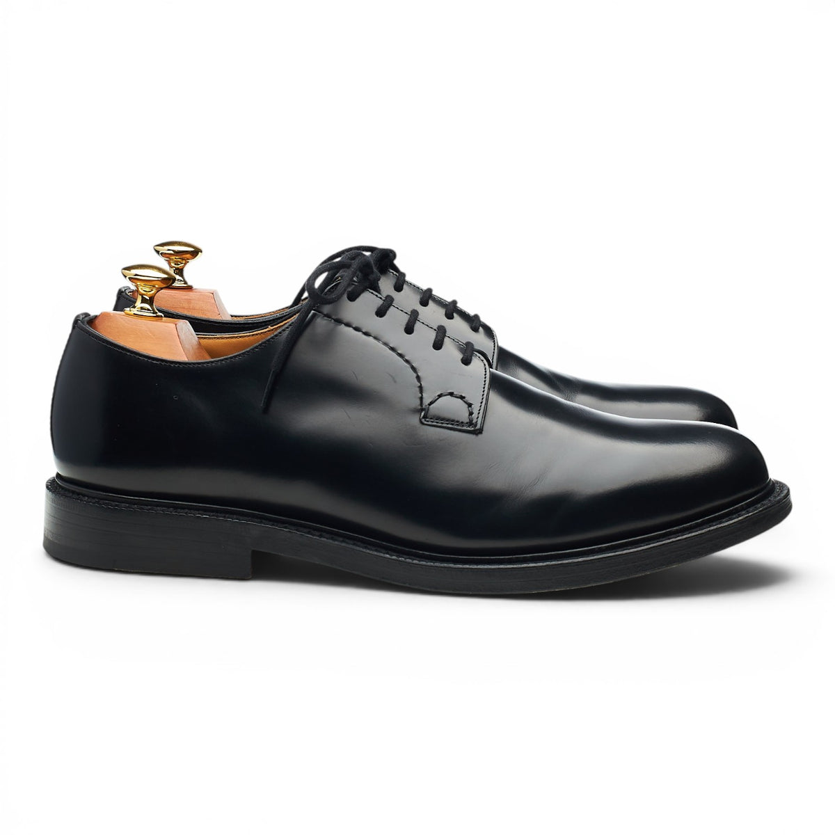 'Shannon' Black Leather Derby UK 9 G