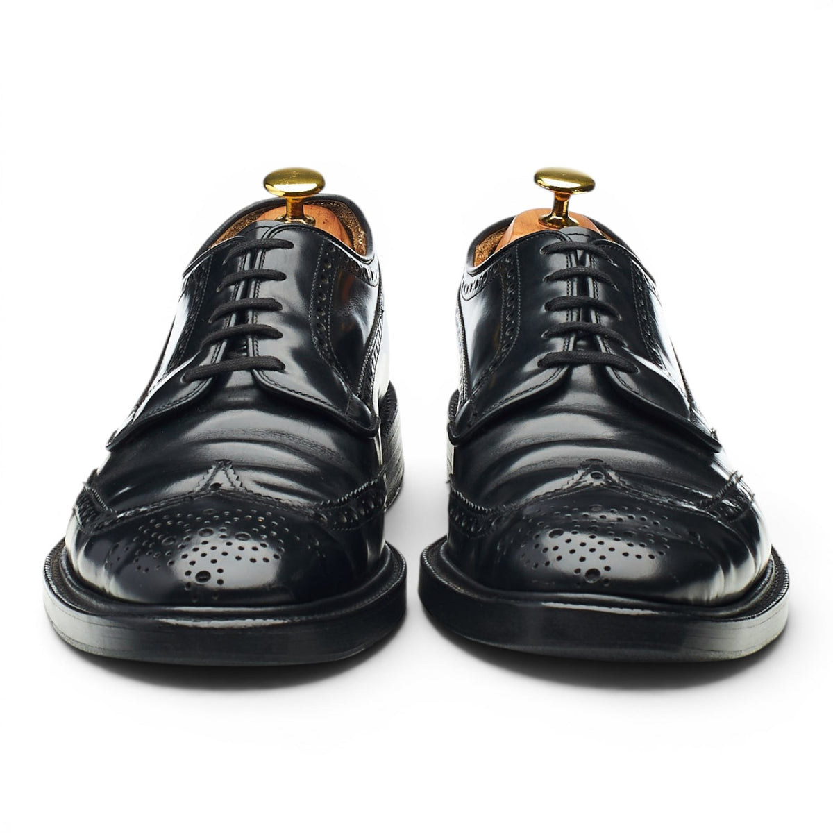 'Grafton' Black Leather Derby Brogues UK 8.5 F