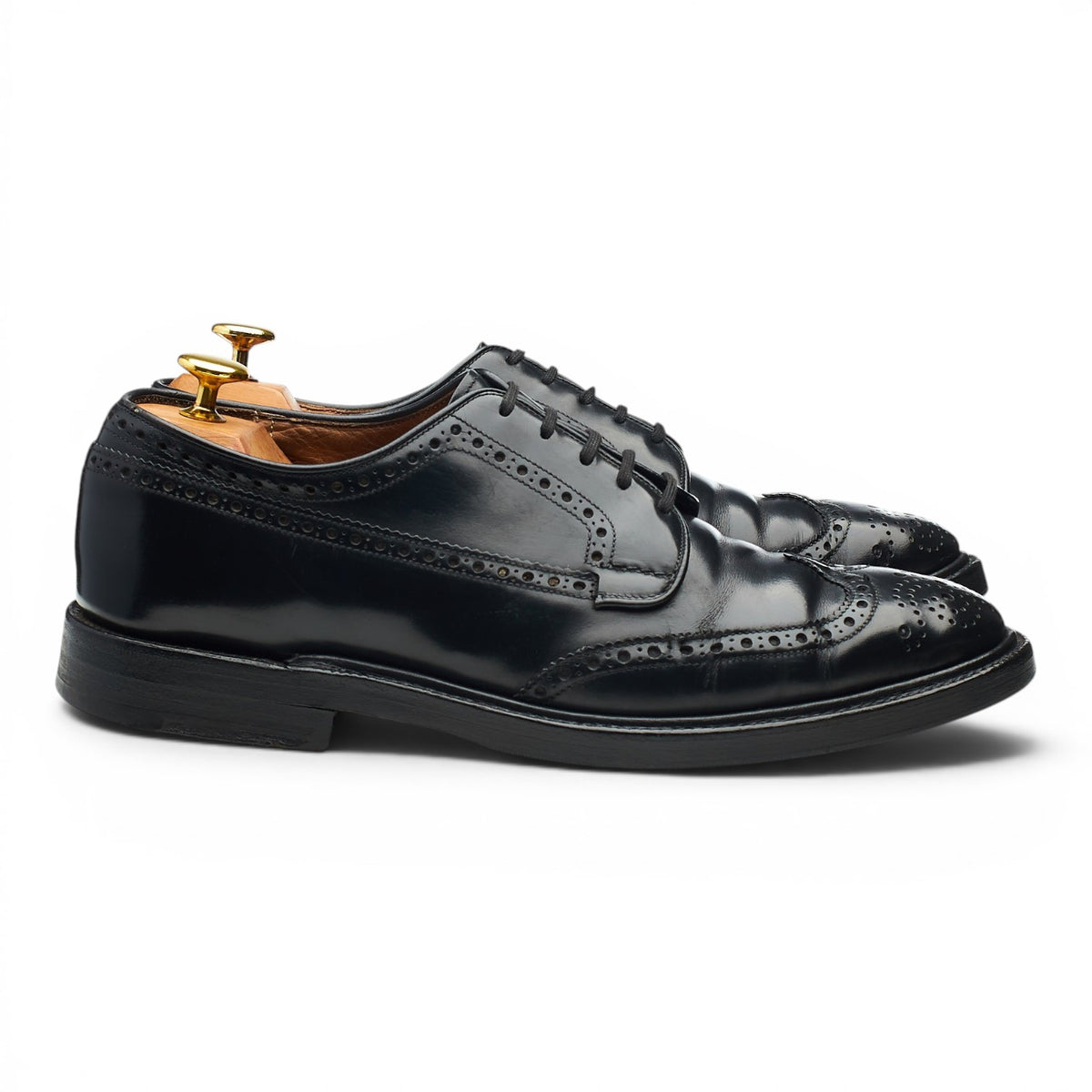 'Grafton' Black Leather Derby Brogues UK 8.5 F