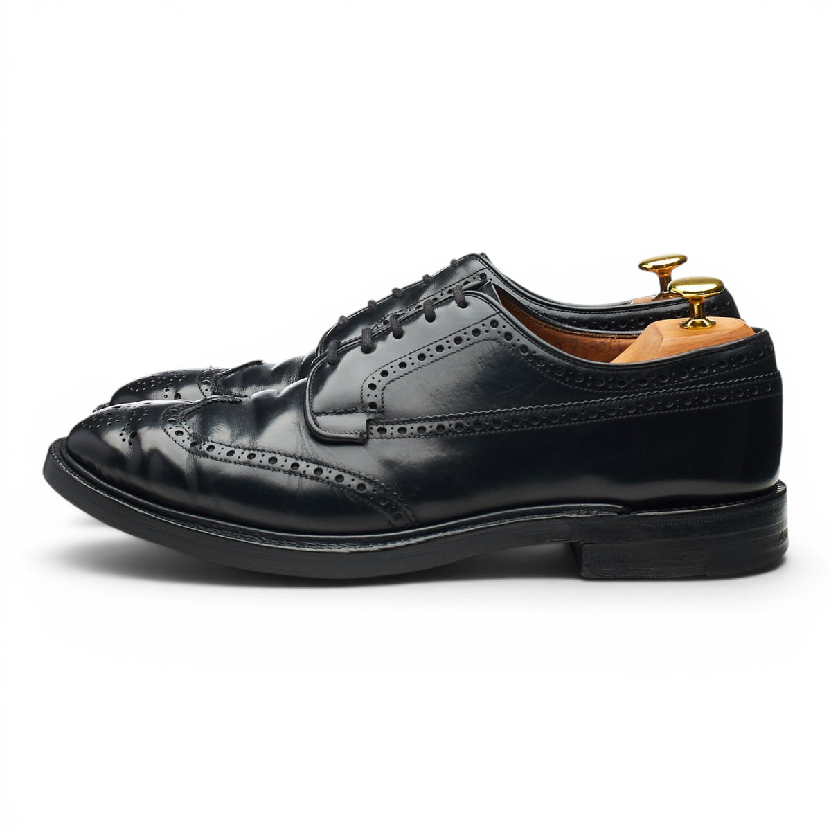 'Grafton' Black Leather Derby Brogues UK 8.5 F