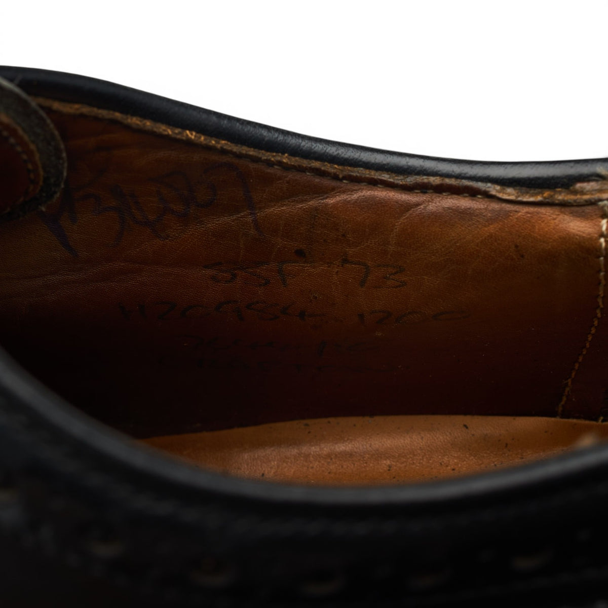 'Grafton' Black Leather Derby Brogues UK 8.5 F
