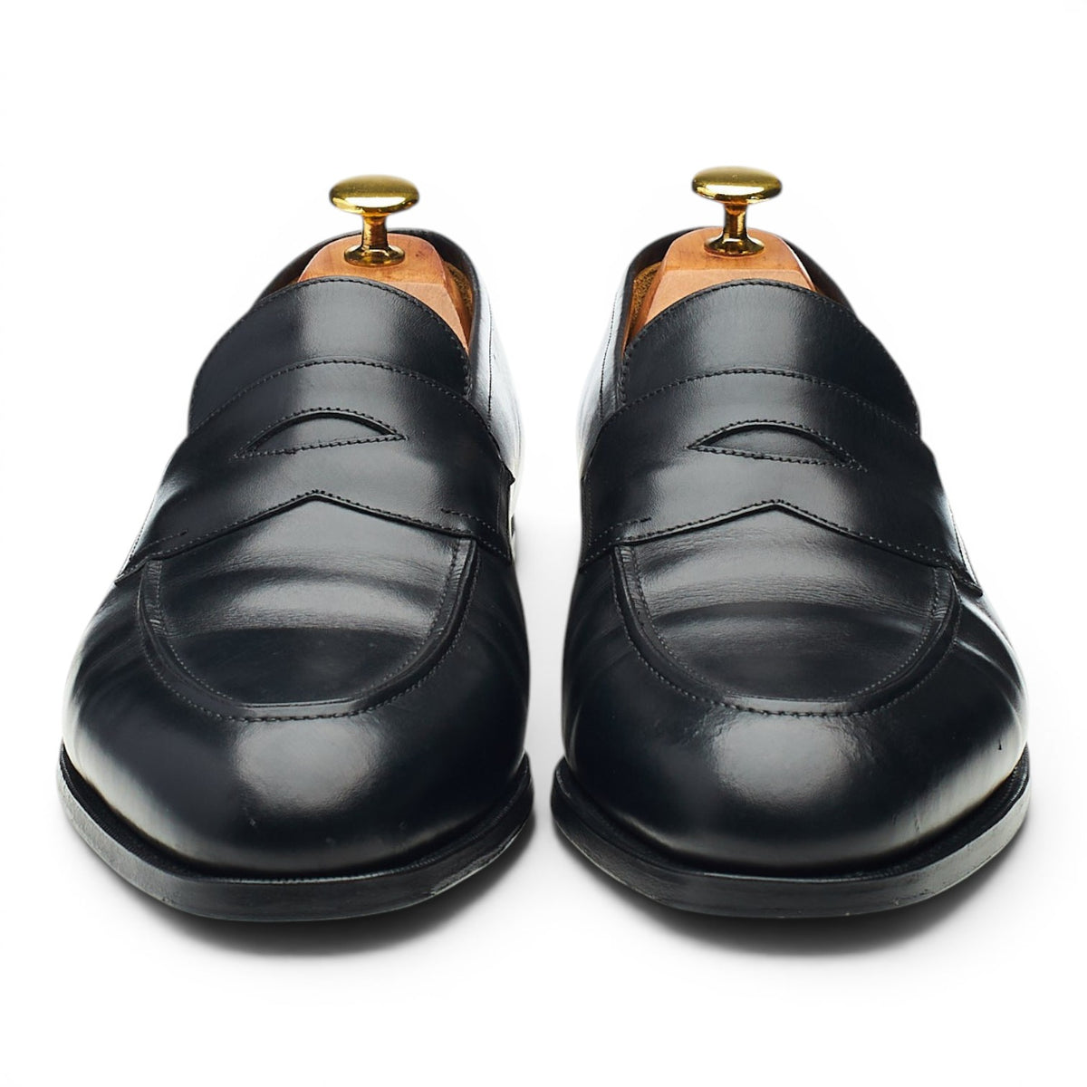'Piccadilly' Black Leather Loafers UK 8 F