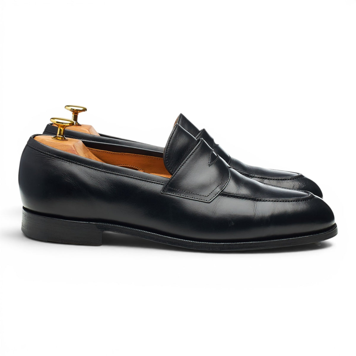 'Piccadilly' Black Leather Loafers UK 8 F
