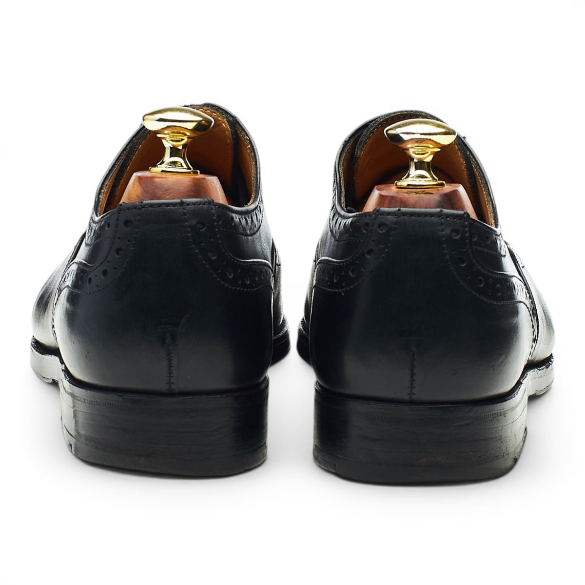'Kensington' Black Leather Oxford Brogue UK 7