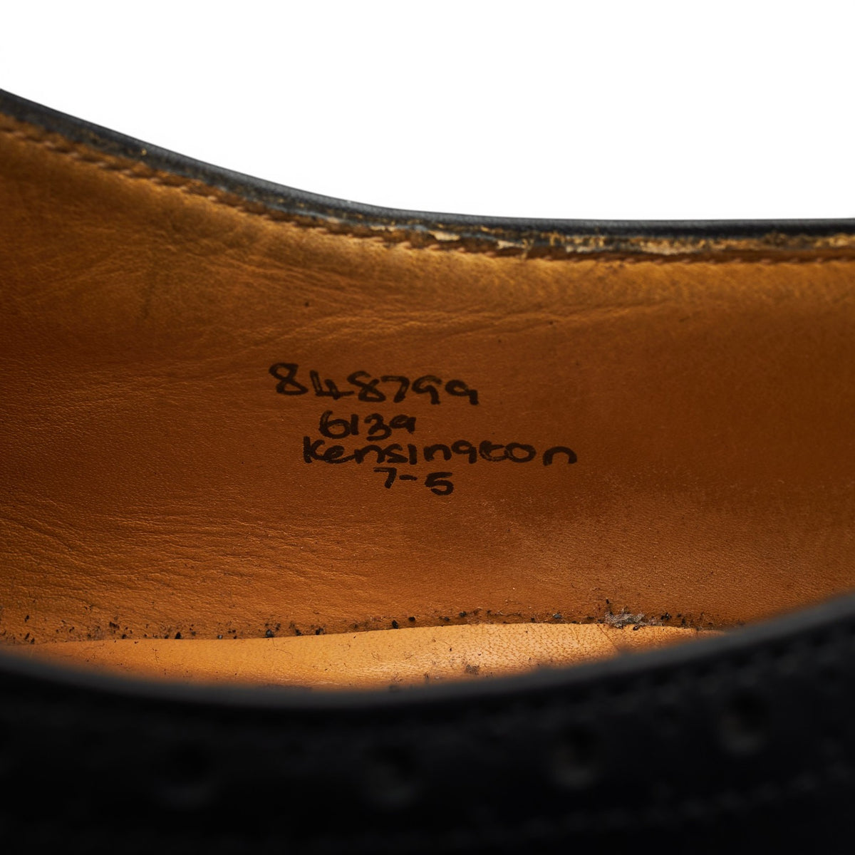 'Kensington' Black Leather Oxford Brogue UK 7