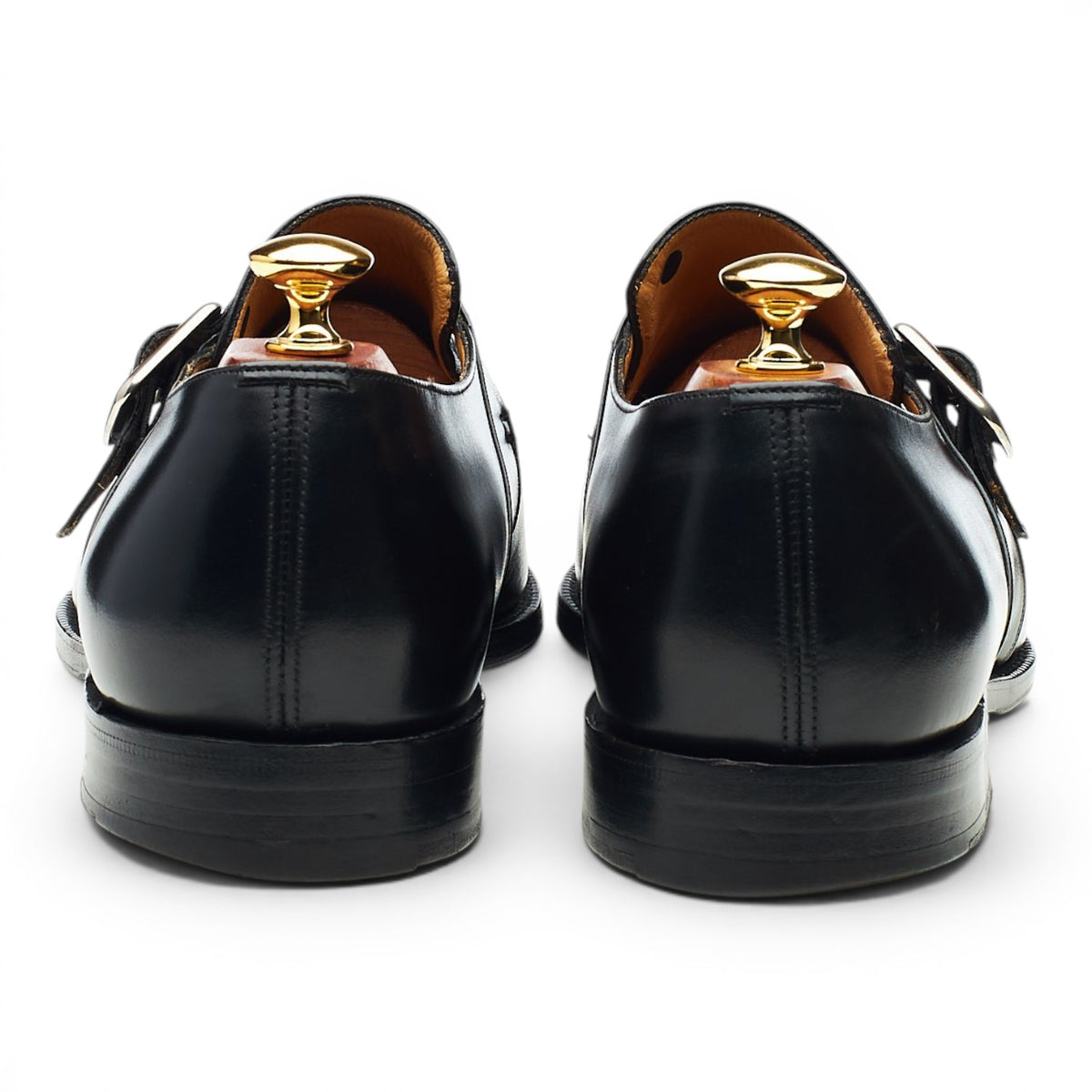 'Sydney' Black Leather Single Monk Strap UK 9.5 G