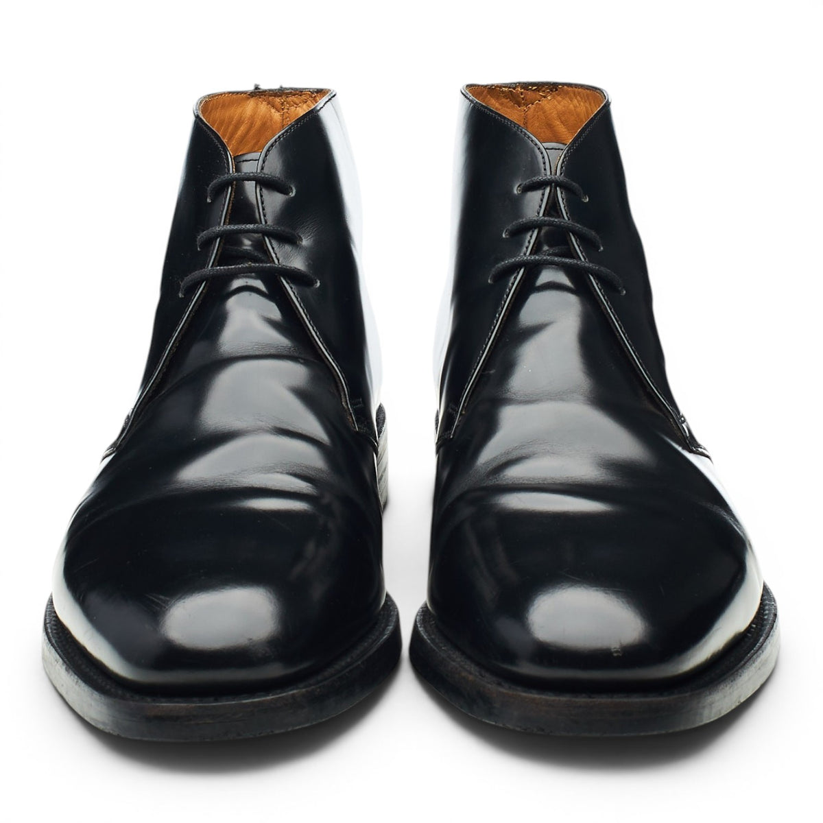 L1 '209' Black Leather Chukka Boots UK 11 G