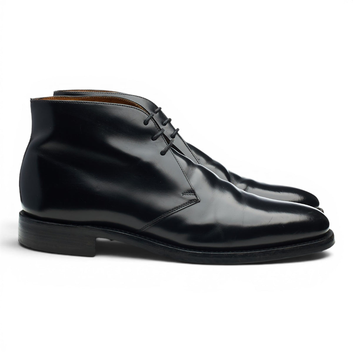 L1 '209' Black Leather Chukka Boots UK 11 G