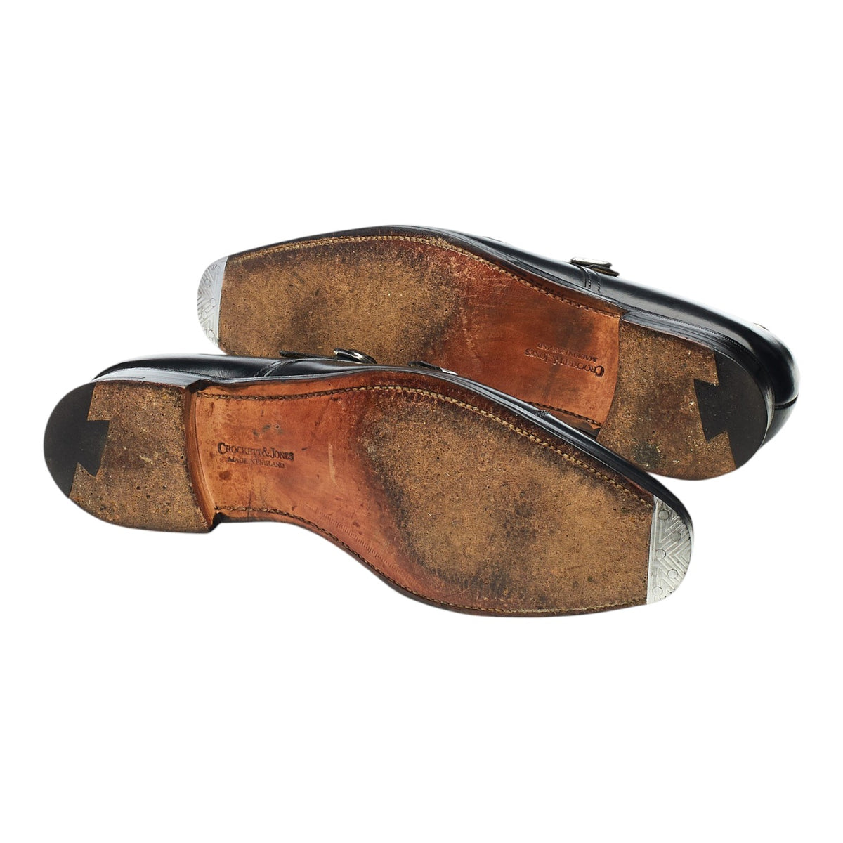 'Lowndes' Black Leather Double Monk Strap UK 6 E