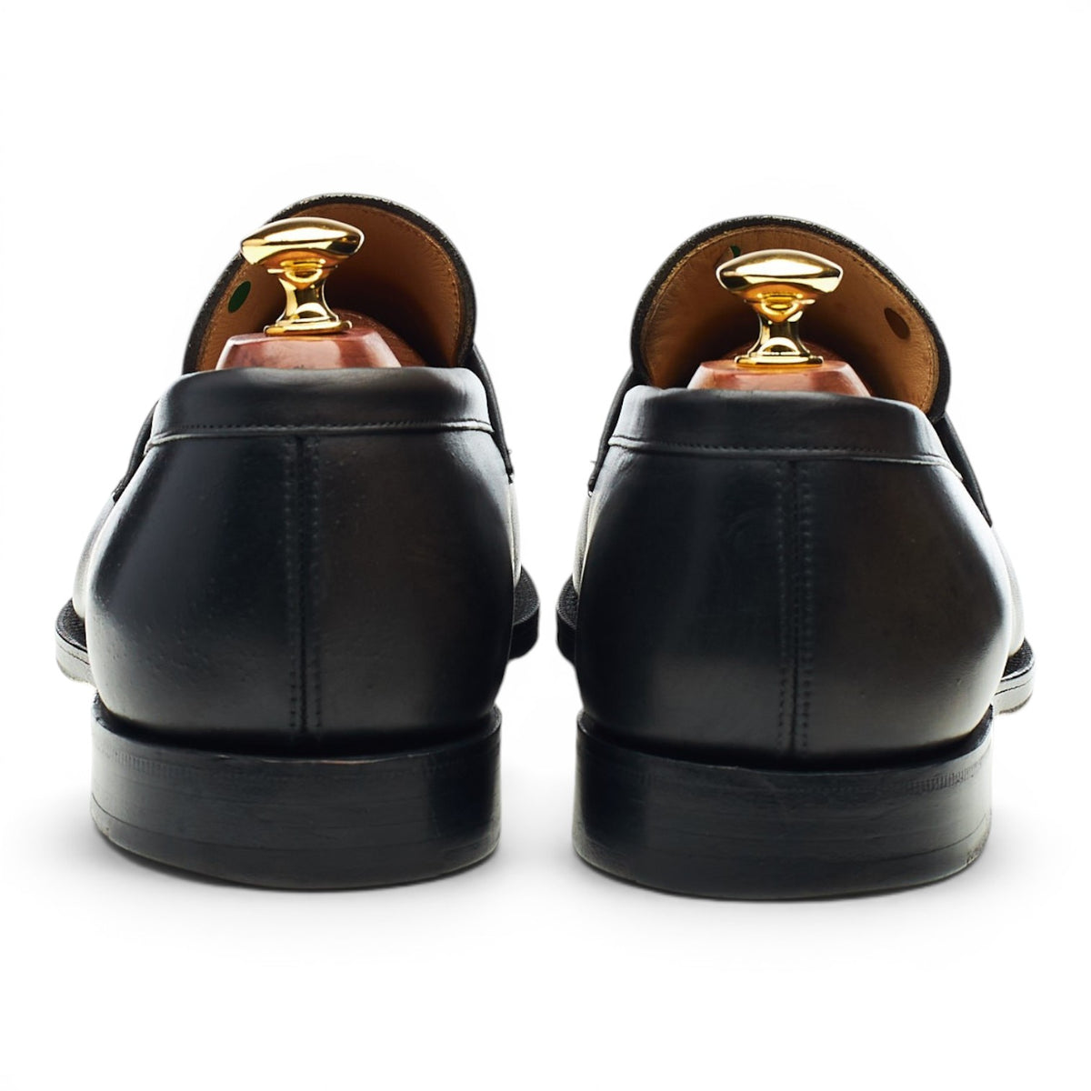 'Wesley' Black Leather Loafers UK 9.5 G