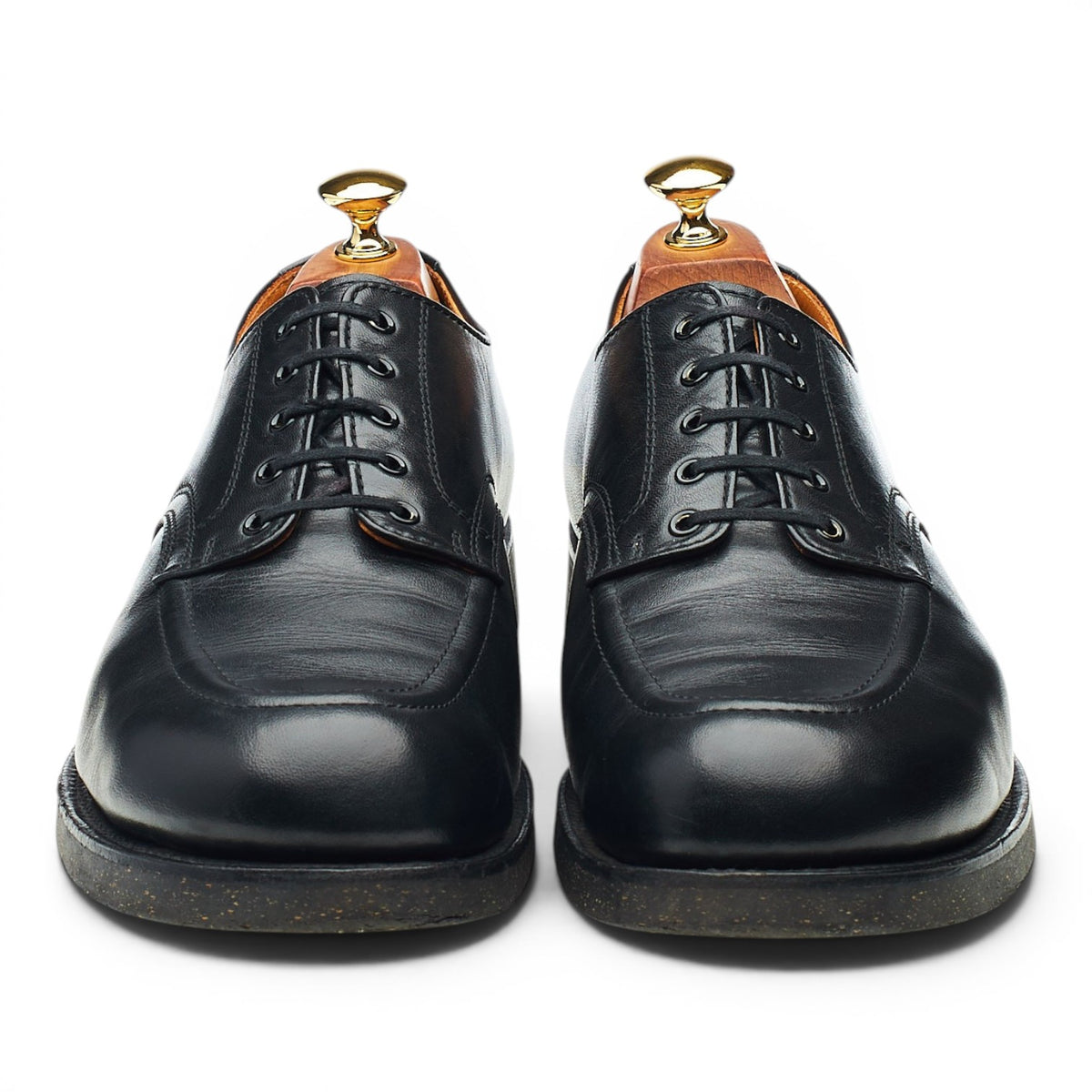 'Lot 6290' Black Leather Apron Derby UK 10.5