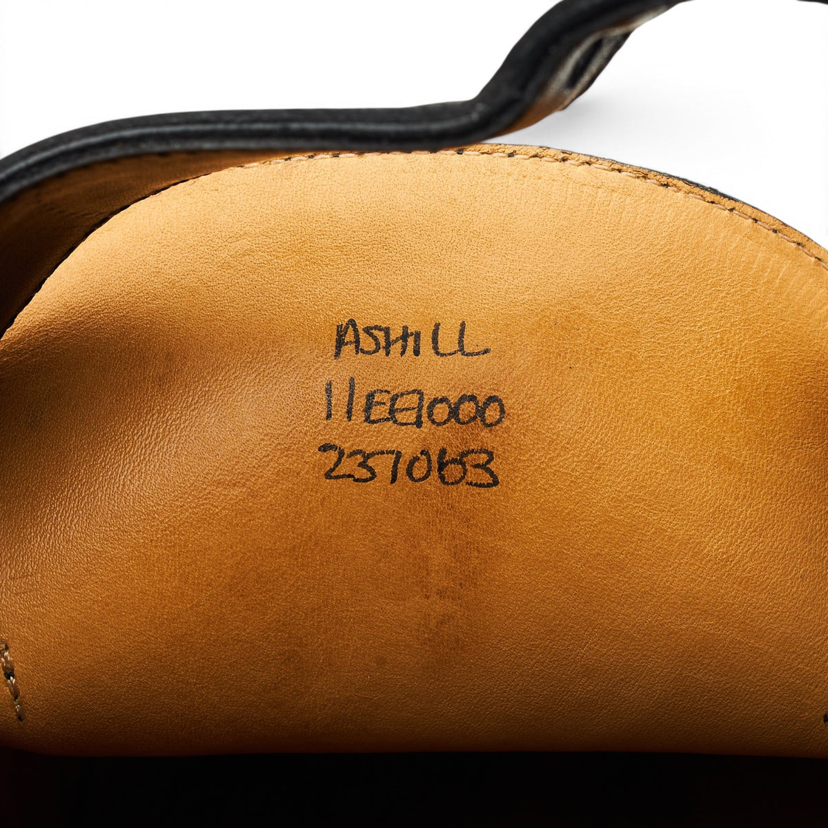 'Ashill' Black Leather Monk Strap UK 11 EE