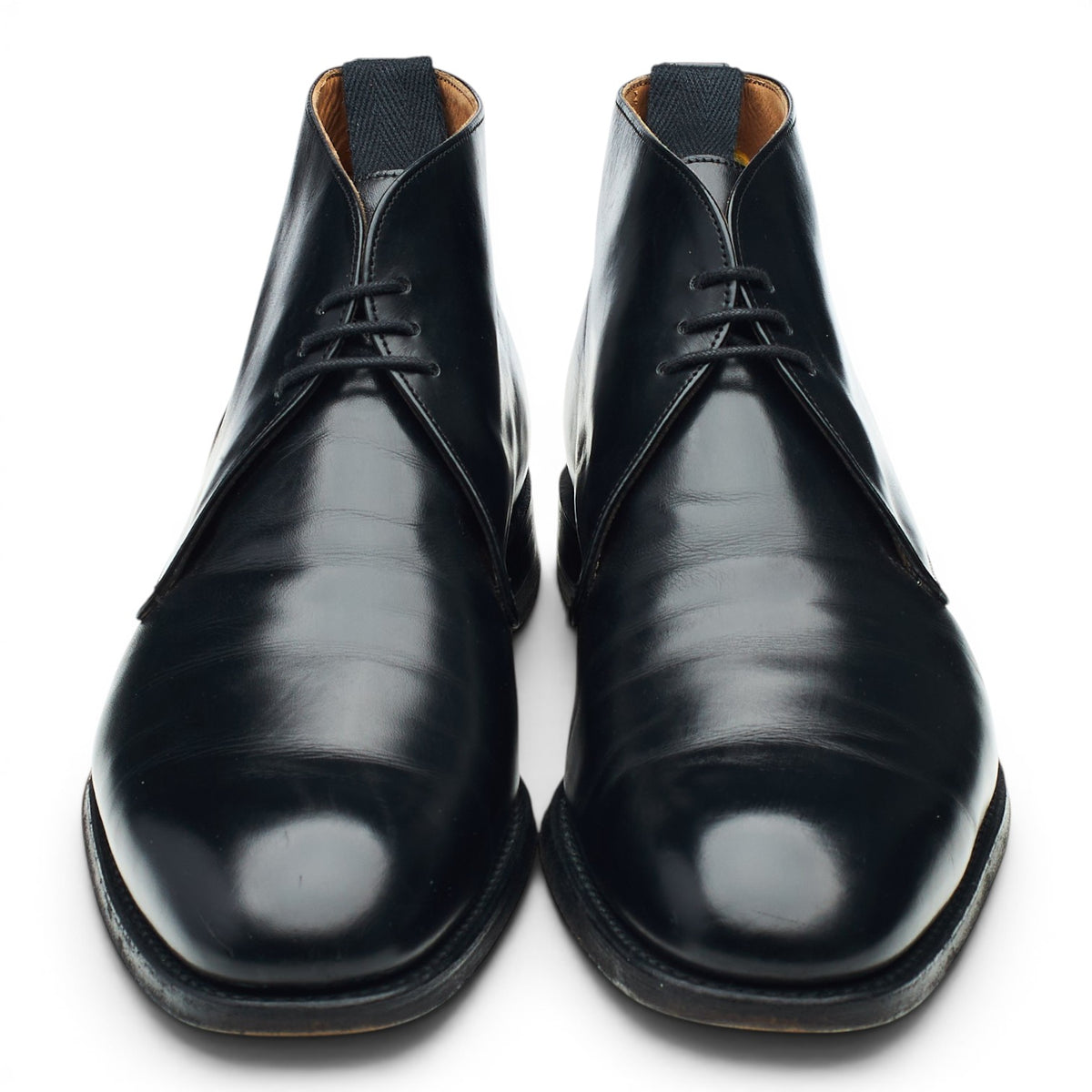 'Jackie III' Black Leather Chukka Boots UK 8.5 F