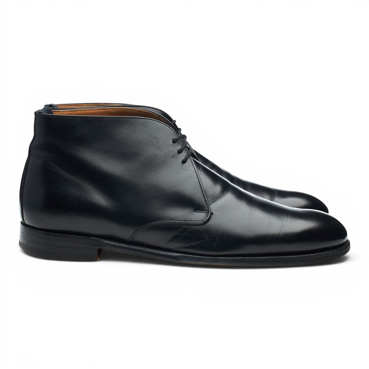 'Jackie III' Black Leather Chukka Boots UK 8.5 F