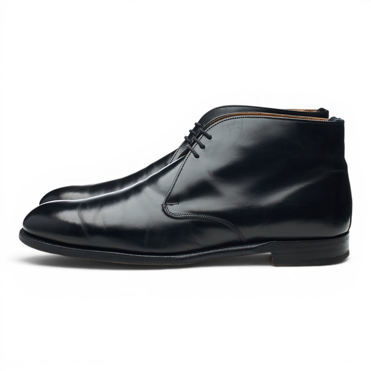 'Jackie III' Black Leather Chukka Boots UK 8.5 F