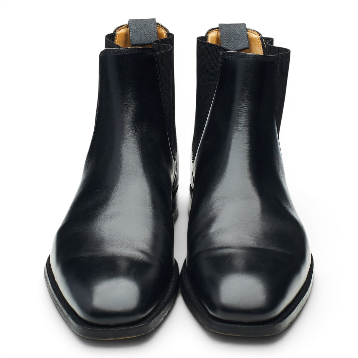 Black Leather Chelsea Boots UK 7 FX