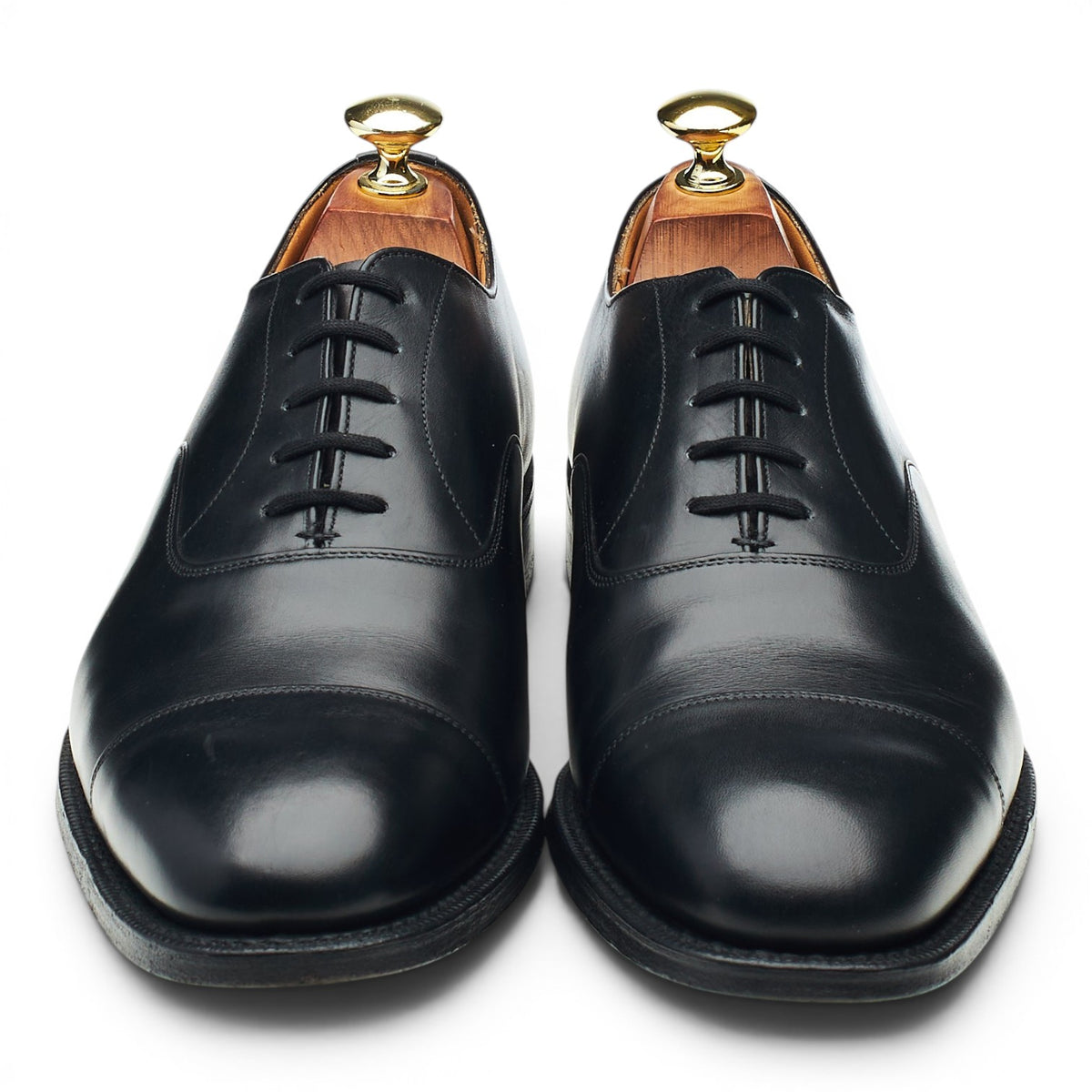 'Consul' Black Leather Oxford UK 7 F