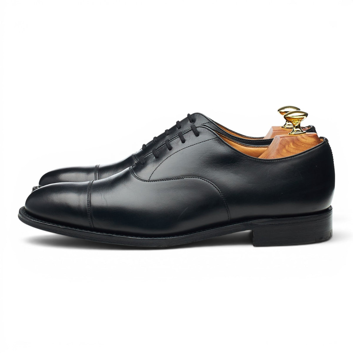 'Consul' Black Leather Oxford UK 7 F
