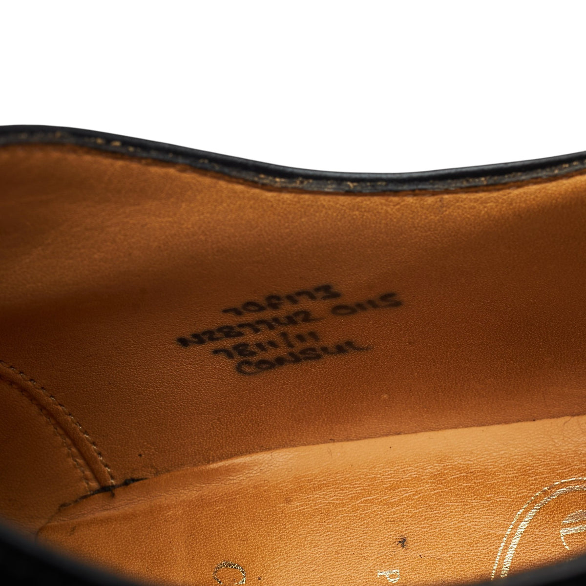 'Consul' Black Leather Oxford UK 7 F