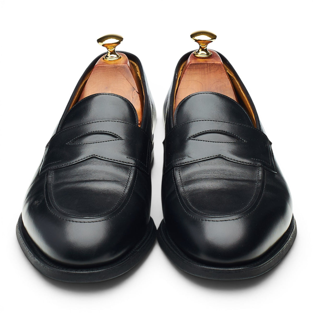 'Piccadilly' Black Leather Loafers UK 9.5 E