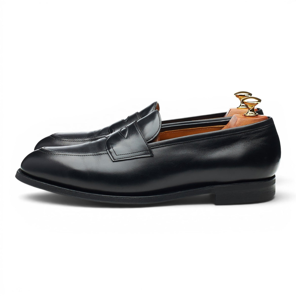 'Piccadilly' Black Leather Loafers UK 9.5 E