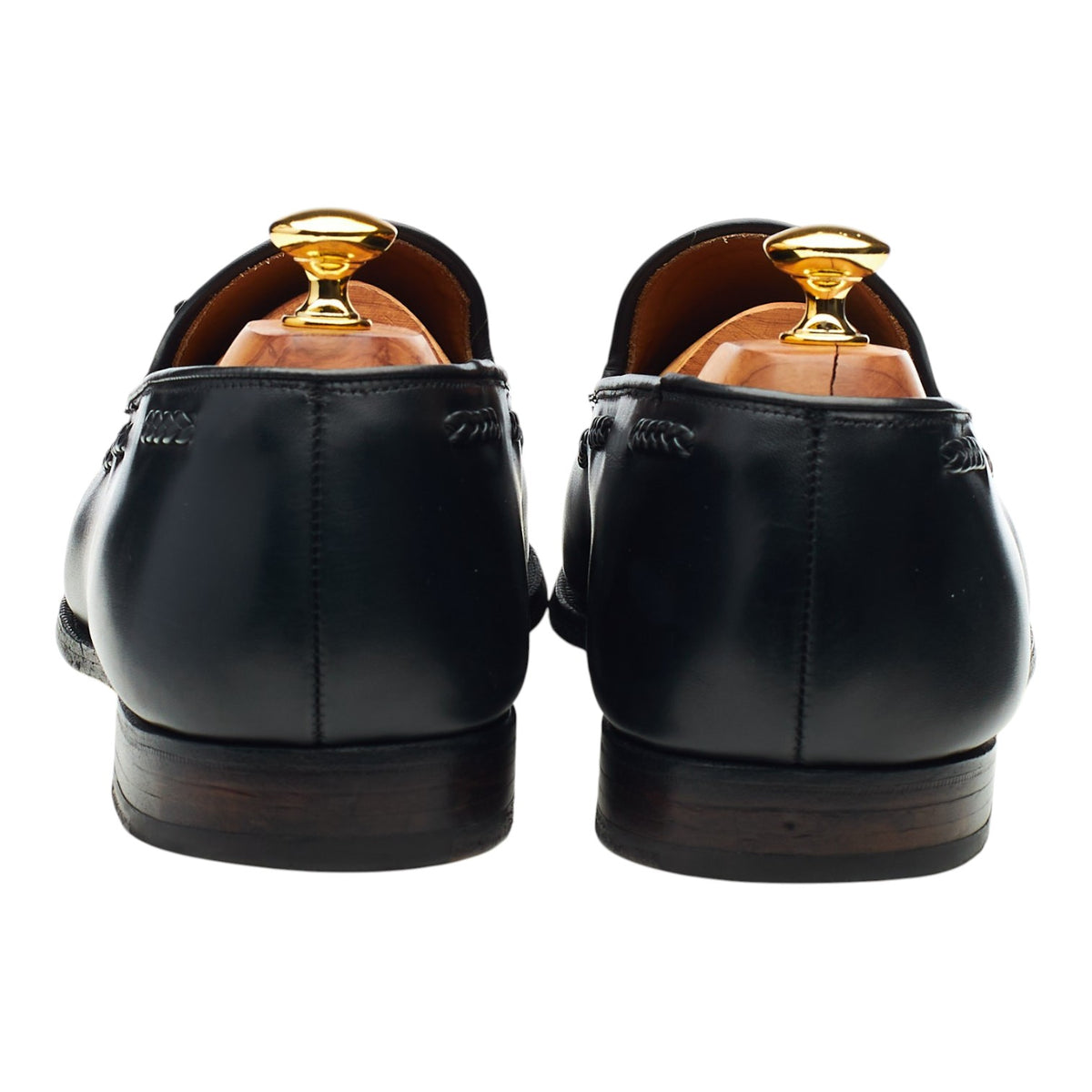 'Langham 2' Black Leather Tassel Loafers UK 11 E