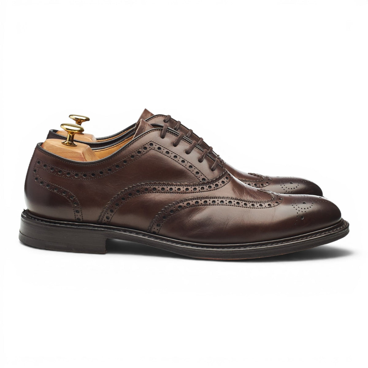 'Clifford' Dark Brown Leather Oxford Brogues UK 8 G