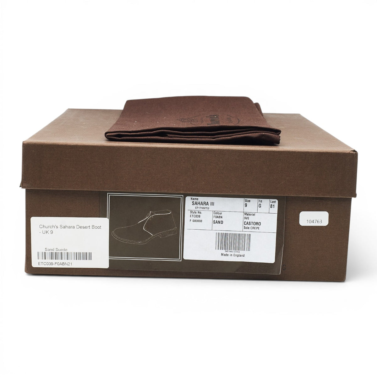 'Sahara III' Sand Suede Chukka Boots UK 9 G